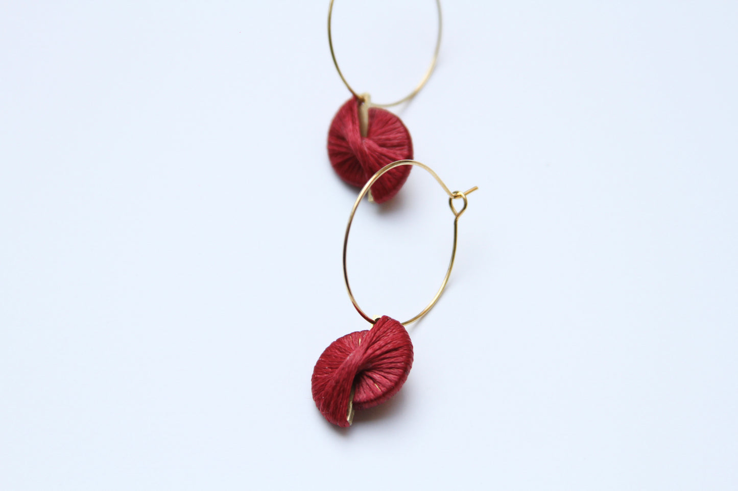 Crimson Charm Hoop